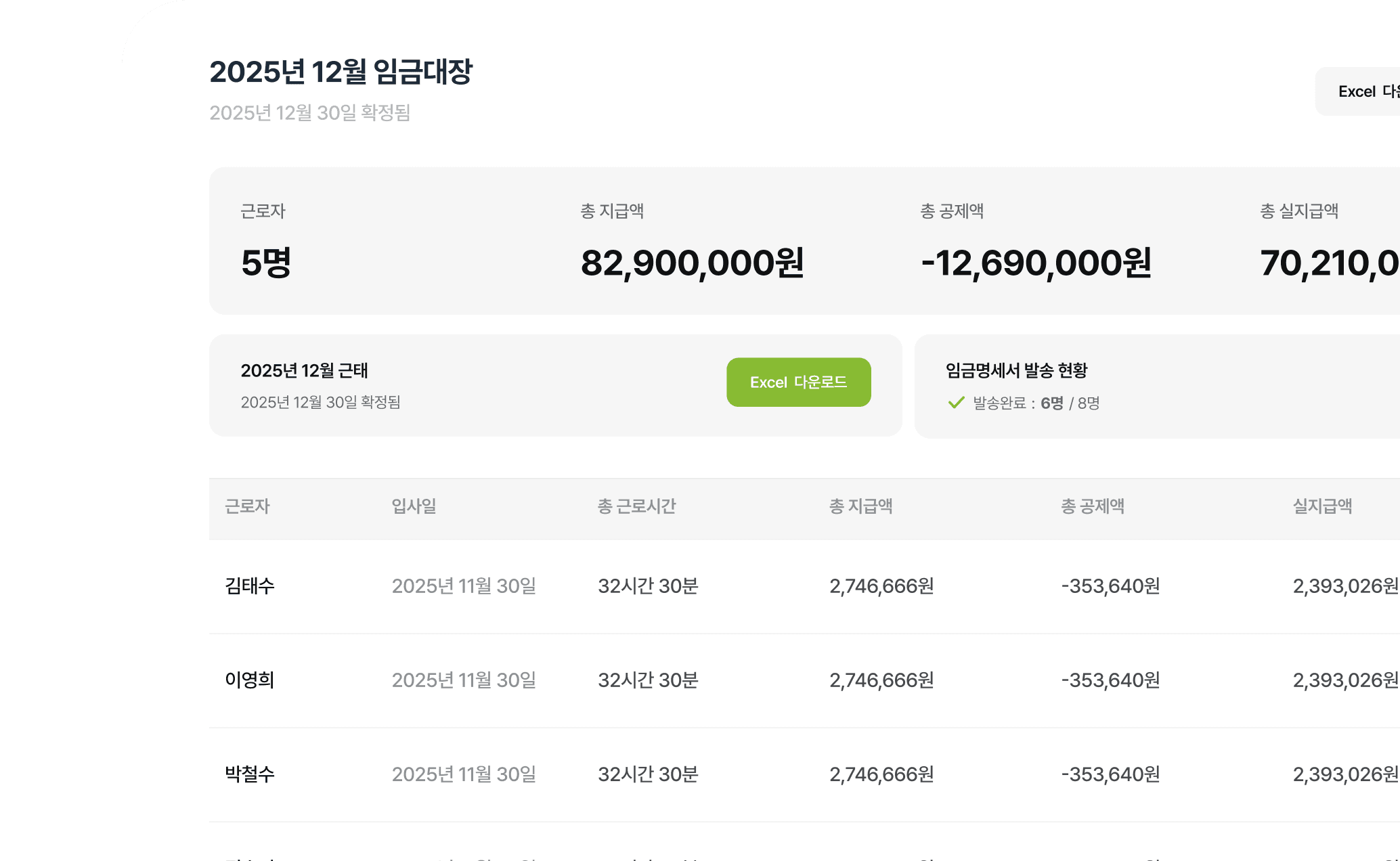 급여 관리